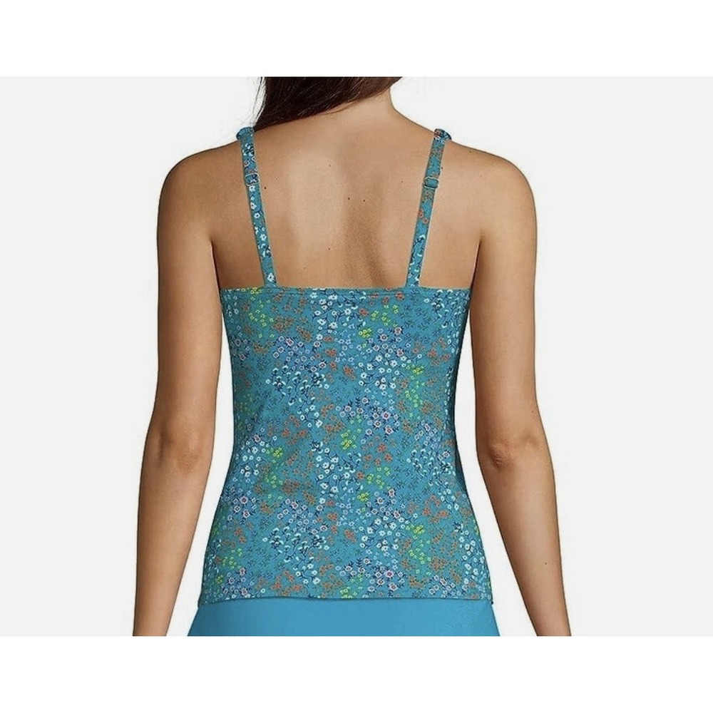 Lands End Size 10 Square Neck Tankini Swimsuit Top - Picture 4 of 13